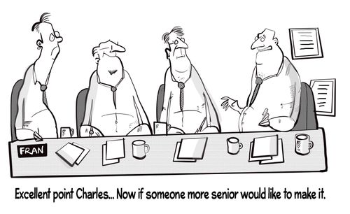 "Excellent point Charles . . . Now if somebody more senior would like to make it."