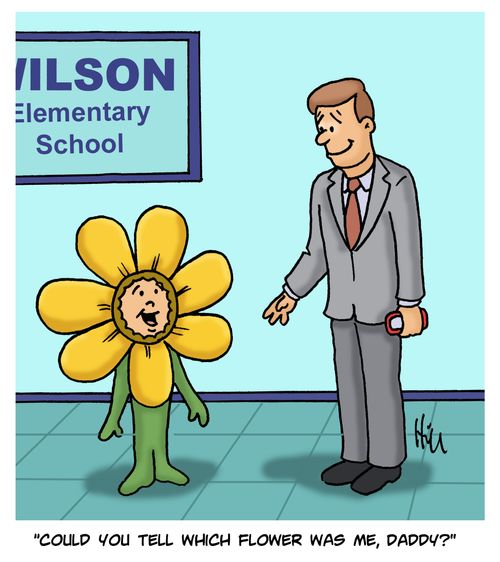"Could you tell which flower was me, daddy?"