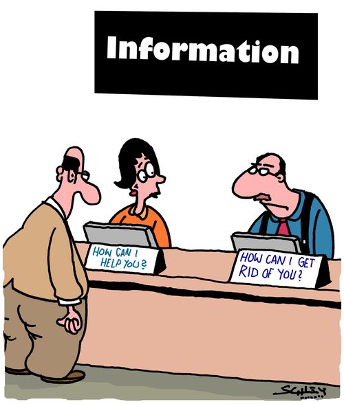Information: How Can I Help You? How Can I Get Rid Of You?