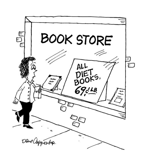"All diet books, 69 cents a pound."