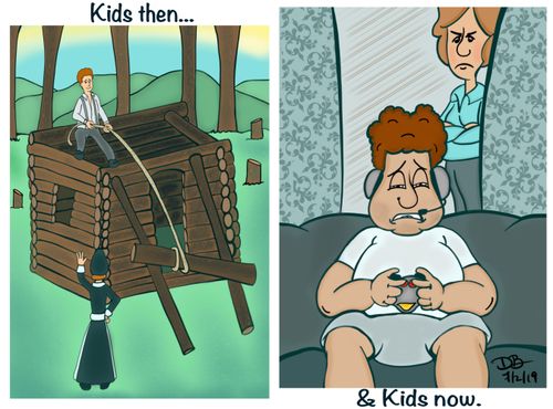 Kids then. .  & and now.