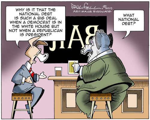 "Why is it that the national debt is such a big deal when a democrat is in the White House but not when a Republican is president."