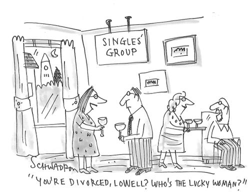 "You're divorced, Lowell? Who's the lucky woman?"
