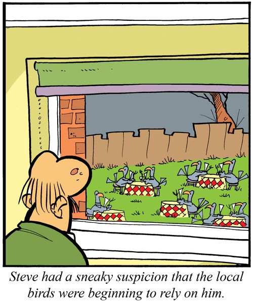 Steven had a sneaky suspicion that the local birds were beginning to rely upon here.