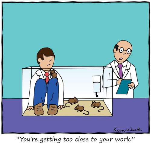 "You're getting too close to your work."