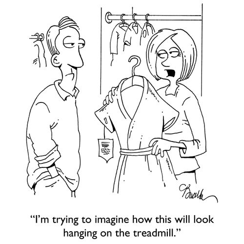 "I'm trying to imagine how this will look hanging on the treadmill."