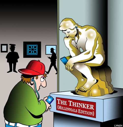The Thinker (Millennials Edition)