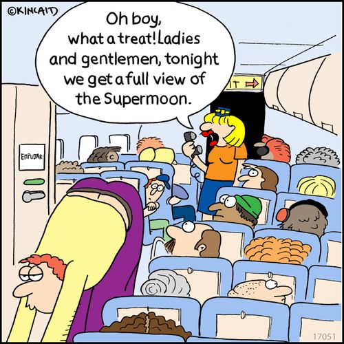 "Oh boy, what a treat! Ladies and gentlemen, tonight we get a full view of the Supermoon."