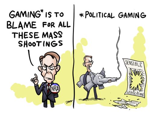 "Gaming is to blame for all these mass shootings."