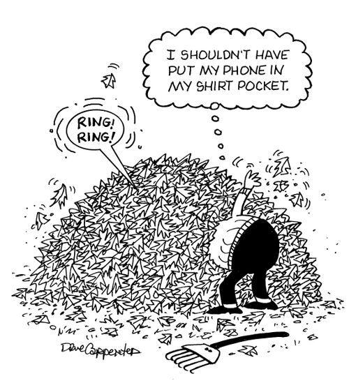 "I shouldn't have put my cell phone in my shirt pocket."
