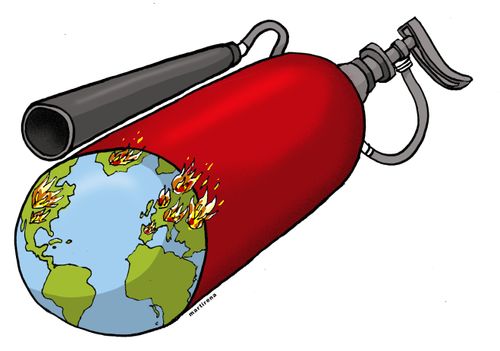 Forest fires due to global warming