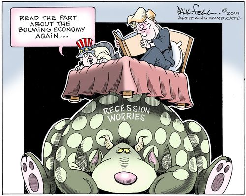 "Read the part about the booming economy again. . ."