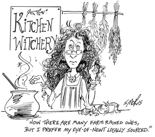 "Now there are many farm raised ones, but I prefer my eye-of-newt locally sourced."