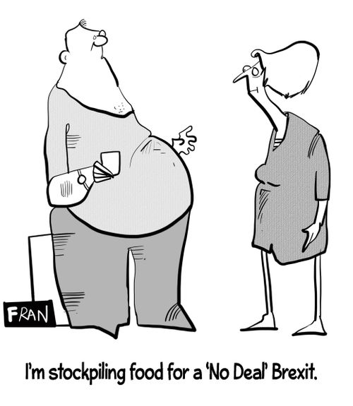 "I'm stockpiling food for a 'No Deal' Brexit."
