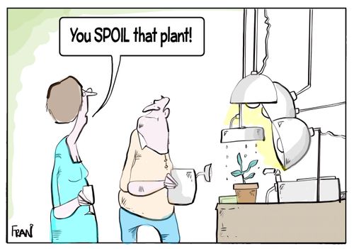 "You spoil that plant!"