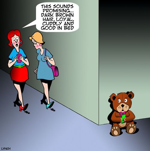 "This sounds promising. . . dark brown hair, loyal, cuddly and good in bed."