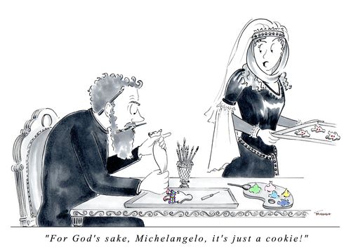 "For God's sake, Michelangelo, it's just a cookie!"