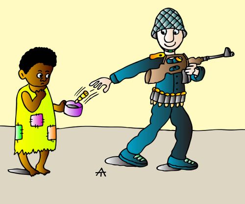 Soldier and child