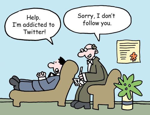 "Help. I'm addicted to Twitter!"  