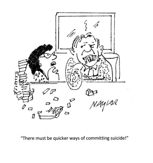 "There must be quicker ways of committing suicide."