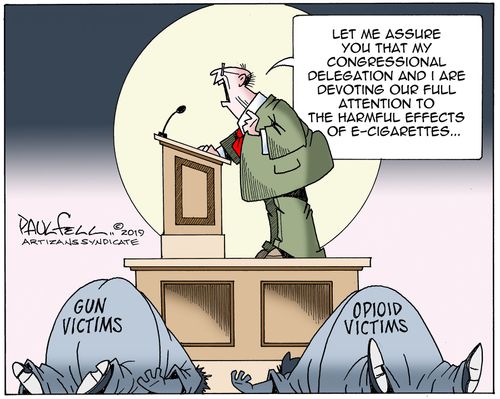 "Let me assure you that my congressional delegation and I are devoting our full attention to the harmful effects of e-cigarettes. . ."