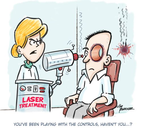 "You've been playing with the controls, haven't you. . .?"