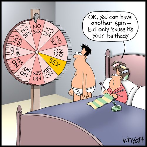"OK, you can have another spin - but only 'cause it's your birthday."
