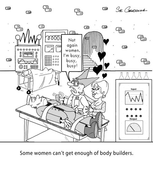 Some women can't get enough of body builders.