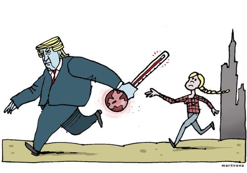 Trump and Greta at Climate Change Summit