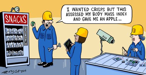 "I wanted crisps but this assessed my body mass index and gave me an apple ..."