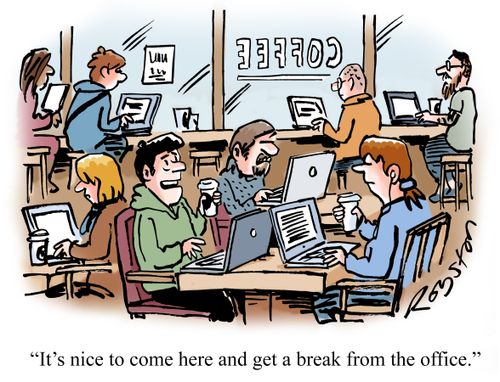 "It's nice to come here and get a break from the office."