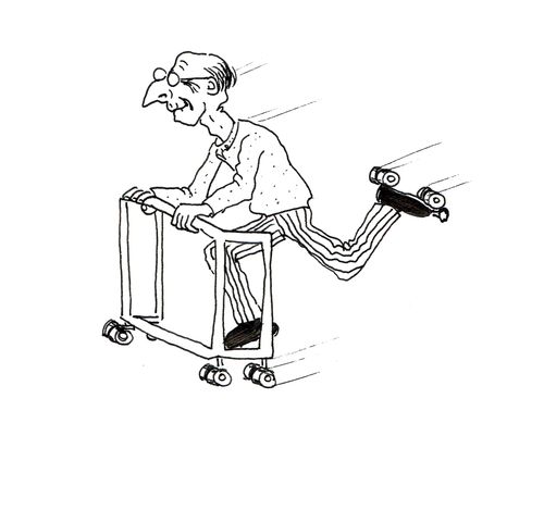 Roller Skating Pensioner