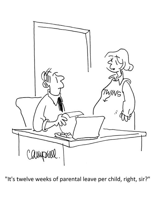 "It's twelve weeks of parental leave per child, right, sir?"