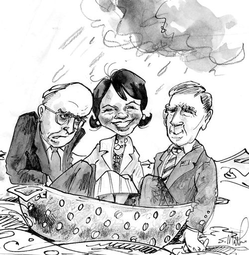George Bush, Condoleezza Rice, and Dick Cheney