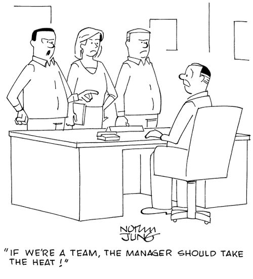 "If we're a team, the manager should take the heat!"