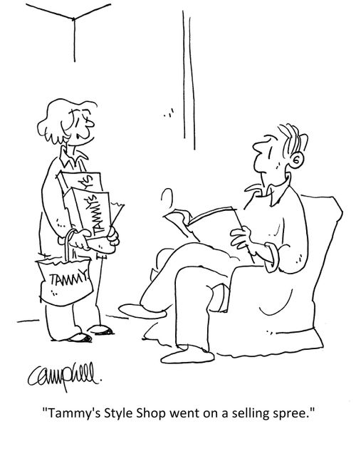 "Tammy's Style Shop went on a selling spree."
