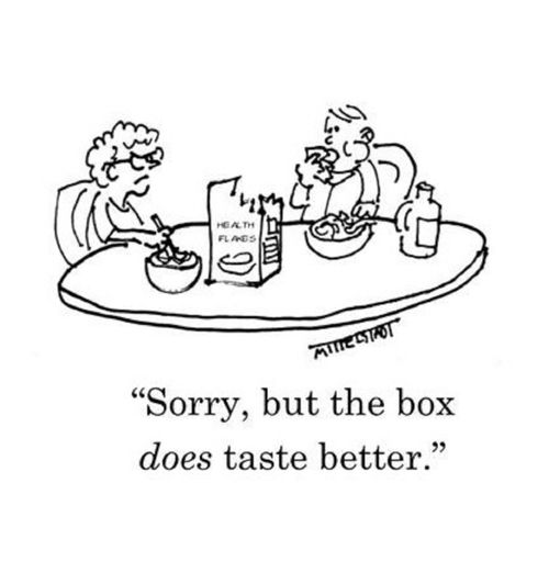 "Sorry, but the box does taste better."