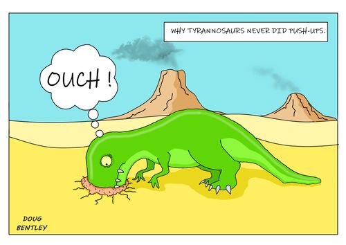 Why Tyrannosaurs never did push-ups.