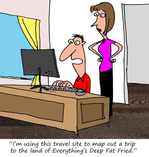 "I'm using this travel site to map out a trip to the land of Everything's Deep Fat Fried."