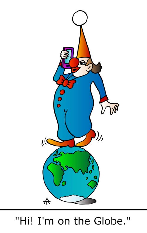 "Hi! I'm on the Globe."