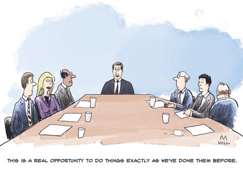 "This is a real opportunity to do things exactly as we've done them before."