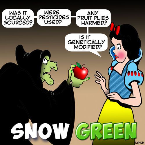 "Was it locally sourced?. . . Were pesticides used?. . . Any fruit flies harmed? . . . Is it genetically modified?"