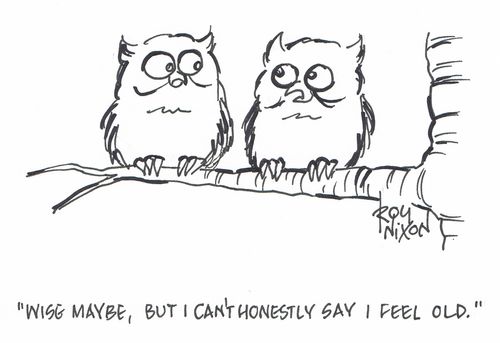 "Wise maybe, but I can't honestly say I feel old."