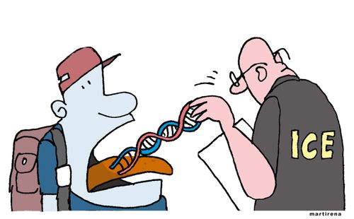 ICE Taking DNA Samples