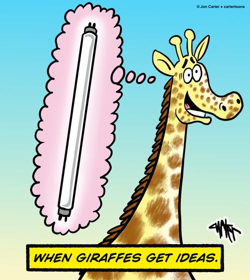 When giraffes get ideas.