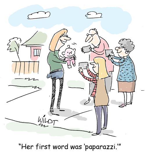 "Her first word was 'paparazzi'. "