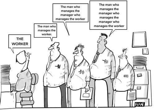 "The man who manages the worker."