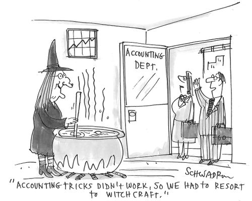 "Accounting tricks didn't work, so we had to resort to witchcraft."