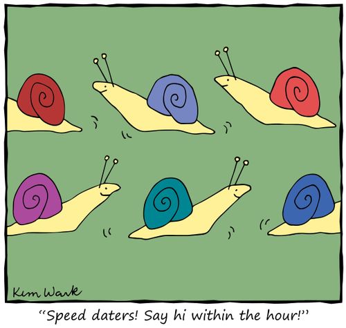 "Speed daters! Say hi within the hour!"