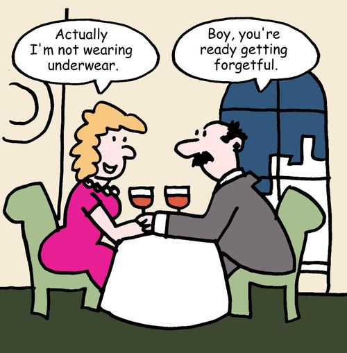 "Actually I'm not wearing underwear." 